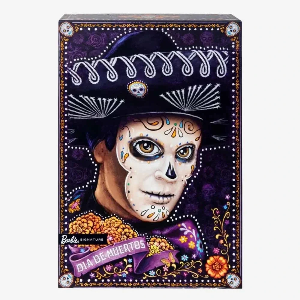 NRFB, Barbie 2021 Dia De Muertos Ken Doll Day Of The Dead, Colorfull Mattel, NEW